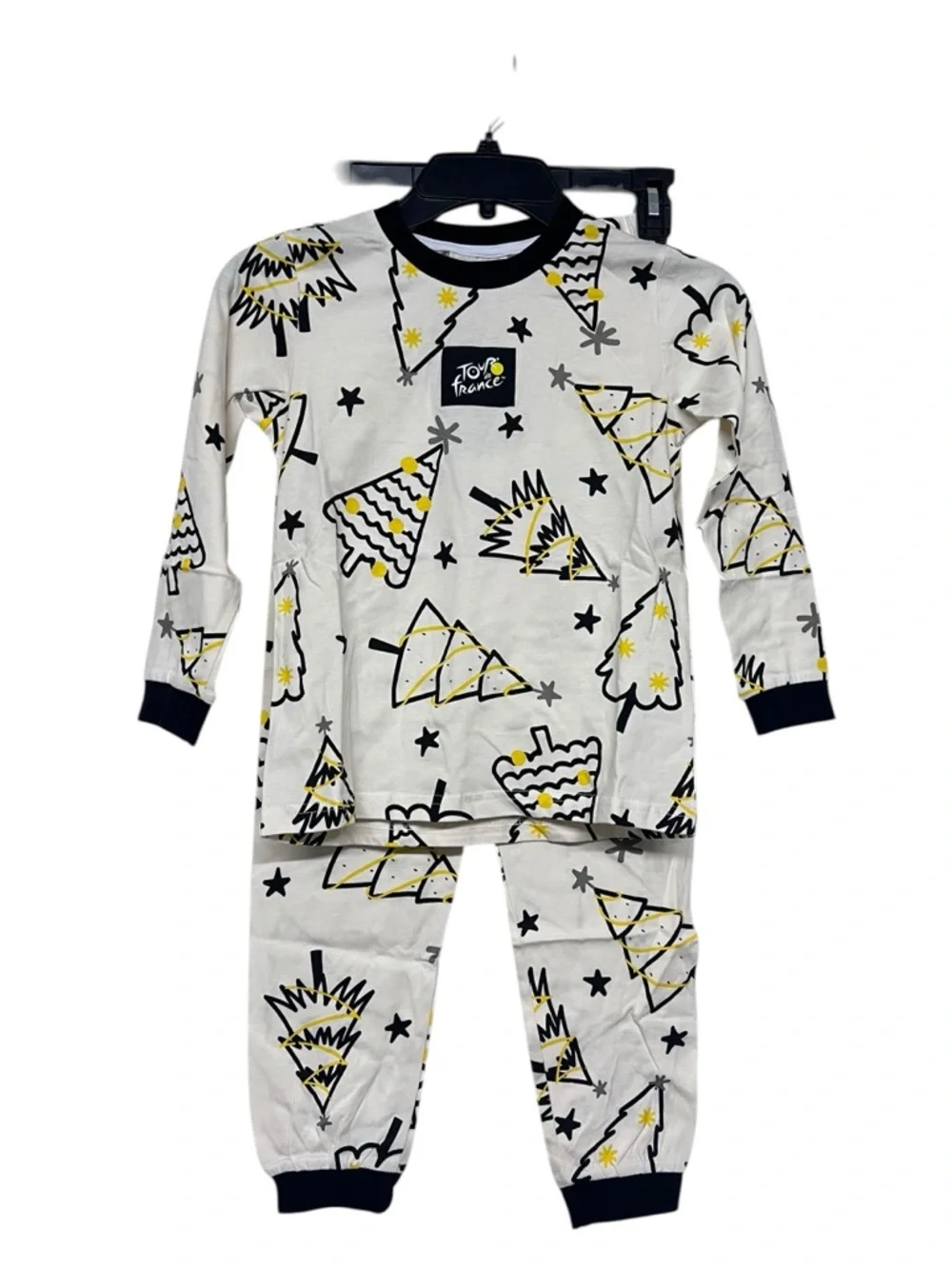 New Tour De France Kids White Holiday‎ Tree Pajama Set